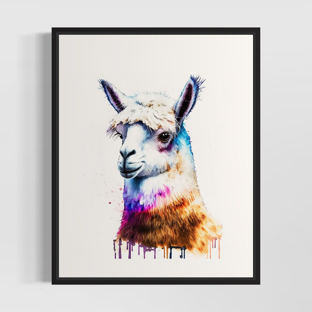 Llamas Watercolor Art Print, Llamas Wall Art Poster, Original Artwork by Artist - Etsy