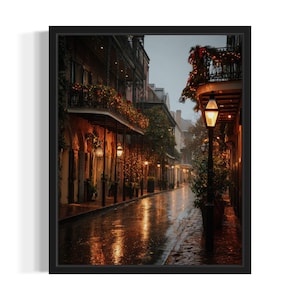 Louisiana French Quarter States Art Print, Living Room Wall Art Poster, Original Painting Artwork Decor