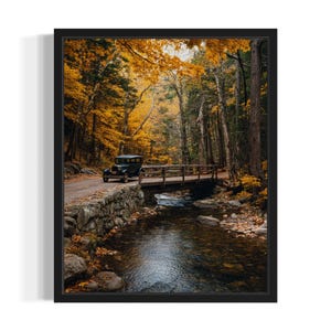 Maine Acadia National Park States Art Print, Living Room Wall Art Poster, Original Painting Artwork Decor