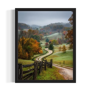 Indiana Brown County State Park State Park States Art Print, woonkamer muurkunstposter, origineel schilderij artwork decor