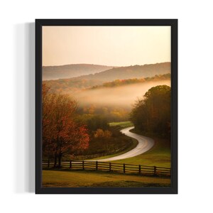 Indiana Foliage State Park States Art Print, woonkamer muurkunstposter, origineel schilderij artwork decor