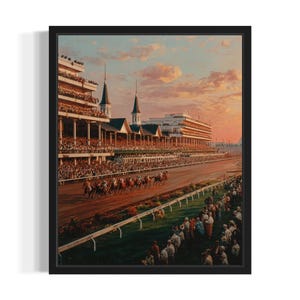 Kentucky Derby States Art Print, Living Room Wall Art Poster, Original Painting Artwork Decor