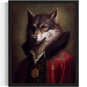 Wolf Kunstdruck, Gruselige Gruselige Gothic Wand Kunst Gemälde Dekor Foto