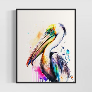 Pelican in Ground Effect : Sandra Watercolors™ : ORIGINAL PAINTING
