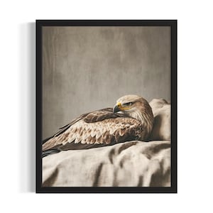 Eagle Bird Bedroom Poster Art Print, Bedroom Wall Art Poster, Original Painting Artwork Decor