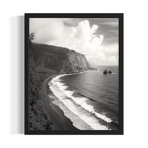 Hawaii Beach States Art Print, woonkamer muurkunstposter, origineel schilderij artwork decor