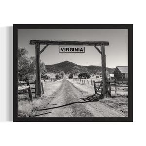Virginia Cowboy Ranch States Poster Art Print, woonkamer muurkunstposter, origineel schilderij artwork decor