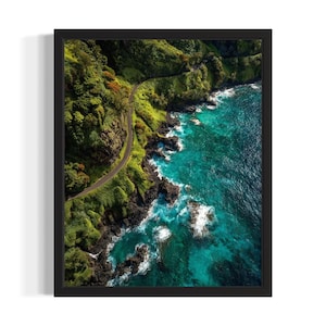 Hawaii Maui States Art Print, woonkamer muurkunstposter, origineel schilderij artwork decor