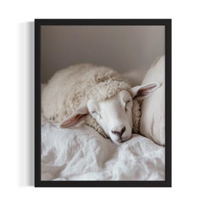 Sheep Animal Bedroom Poster Art Print, Bedroom Wall Art Poster, Original Painting Artwork Decor
