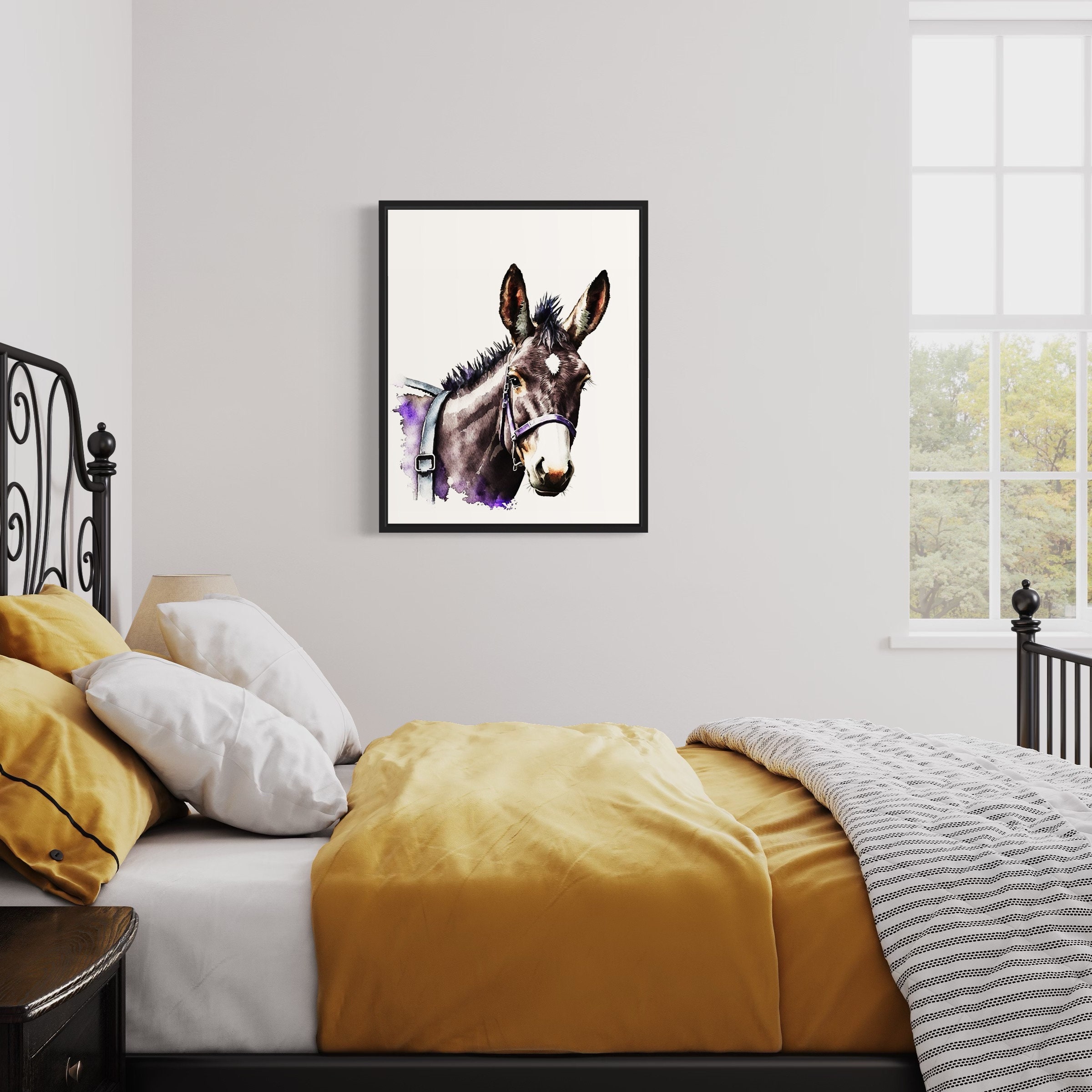 Mule Watercolor Art Print Mule Wall Art Poster Original Etsy