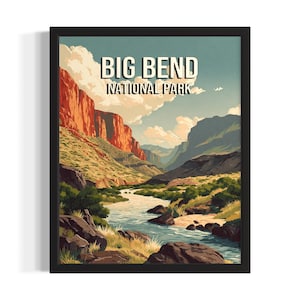 Big Bend National Parks Poster Art Print, Wohnzimmer Wand Kunst Poster, Original Gemälde, Kunstwerk