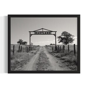 Maryland Cowboy Ranch States Art Print, Living Room Wall Art Poster, Original Painting Artwork Decor