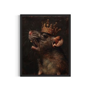 Ratte Kunstdruck, Vintage Gothic Wand-Kunst Malerei Dekor Foto