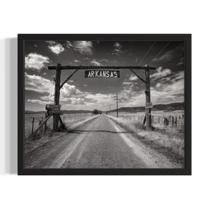 Arkansas Cowboy Ranch States Art Print, Living Room Wall Art Poster, Original Painting Artwork Decor