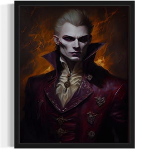 Böse Voldermot Kunstdruck, Gruselige Gruselige Gothic Wand Kunst Gemälde Dekor Foto