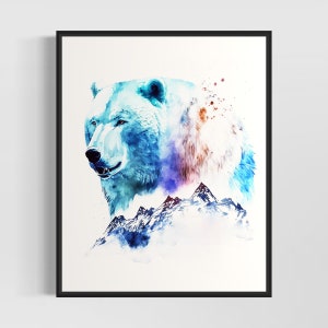 Personalized Never Stop Exploring Girl and good Bear Artwork