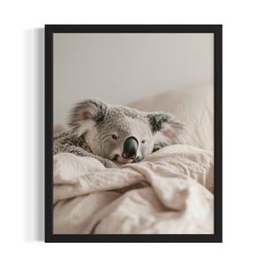 Koala Animal Bedroom Poster Art Print, Bedroom Wall Art Poster, Original Painting Artwork Decor