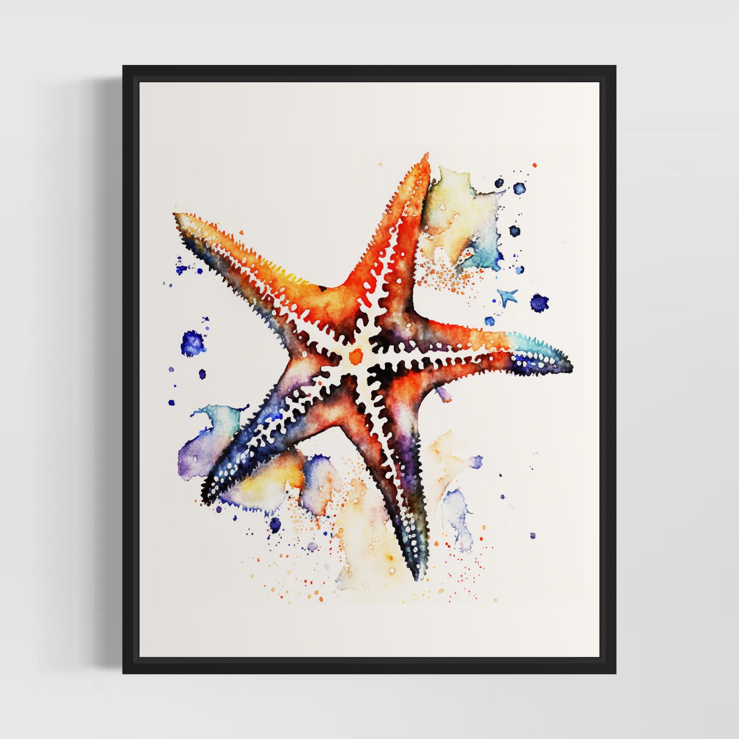 Cute Starfish PNG Clipart Ocean Animals Starfish PNG Adorable Star Fish  Water Bubbles Sublimation Starfish Wall Art Printable Print for Kids 