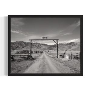 Idaho Cowboy Ranch States Art Print, woonkamer muurkunstposter, origineel schilderij artwork decor