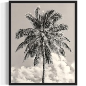 Hawaii Coconut Palm Tree Staten Art Print, woonkamer muurkunstposter, origineel schilderij artwork decor