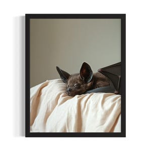 Bat Bird Bedroom Poster Art Print, Bedroom Wall Art Poster, Original Painting Artwork Decor
