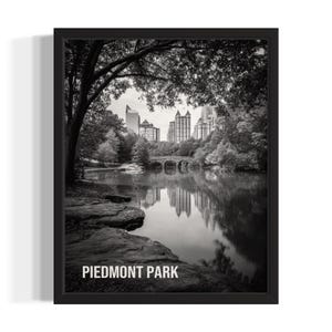 Georgia Piedmont Park States Art Print, Living Room Wall Art Poster, Original Painting Artwork Decor