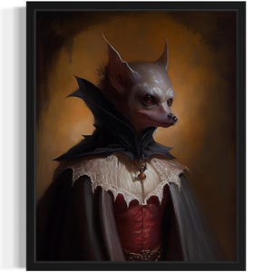Fledermaus Kunstdruck, Gruselige Gruselige Gothic Wand Kunst Gemälde Dekor Foto