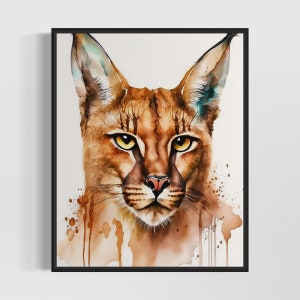 Comprar Floppa-funda de cojín con estampado 3D de gato Caracal