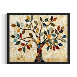 Tree of Life Landscape Poster Art Print, Living Room Wall Art Poster, Original Painting Artwork Decor