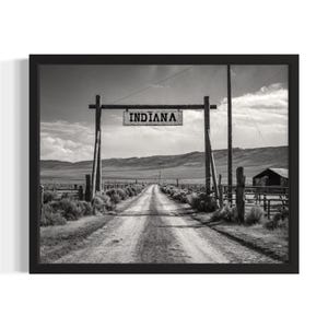 Indiana Cowboy Ranch State Park Staten Art Print, woonkamer muurkunstposter, origineel schilderij artwork decor