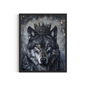Wolf Kunstdruck, Gruselige Gruselige Gothic Wand Kunst Gemälde Dekor Foto