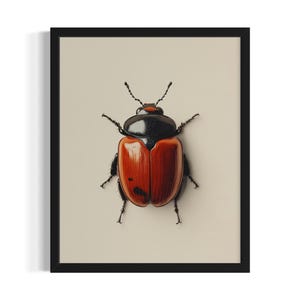June Beetle Insects Poster Art Print, Kitchen Wall Art Poster, Original Painting Artwork Decor