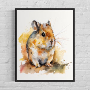 Pika Watercolor Art Print, Pika Painting Watercolor, Pika Original Artwork  by Artist