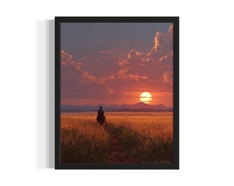 夕焼けの絵画、デジタルダウンロード、印刷可能なアートワーク、アート