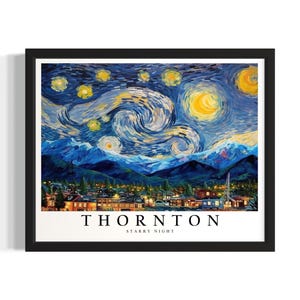 Colorado Thornton States Art Print, Living Room Wall Art Poster, Original Painting Artwork Decor