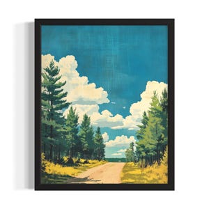 Minnesota Forests States plakat artystyczny, plakat ścienny do salonu, oryginalne dzieło sztuki dekoracyjnej