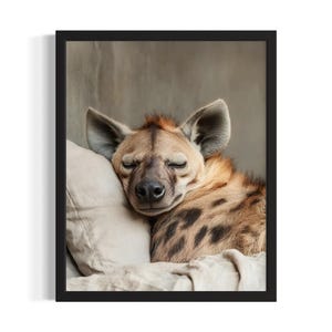 Hyena Animal Bedroom Poster Art Print, Bedroom Wall Art Poster, Original Painting Artwork Decor