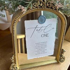 Tarjetas de mesa de papel hechas a mano / Rasgadas a mano con texto impreso / Bodas, decoración, asientos imagen 4