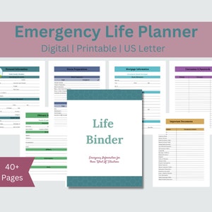 Emergency Life Planner | Digital | GoodNotes | Printable