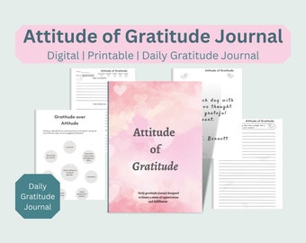 Attitude of Gratitude | Daily Gratitude Journal | Digital | Printable