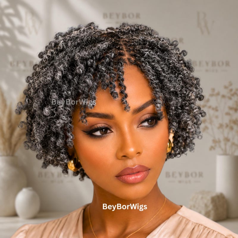 Hundred Braid Braid Grey Wig - Etsy