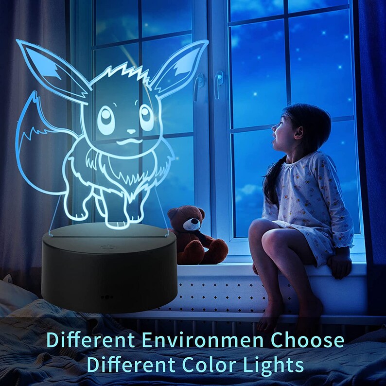 Eygerur 3D LED Stitch Night Light | 16 Colors Dimmable | USB Powered | Touch Control & Remote | Kids' Room Decoration | Buy Now With Express International Delivery