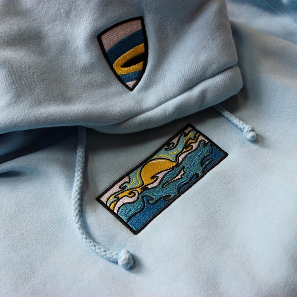 OceanBluu Bestickter Hoodie
