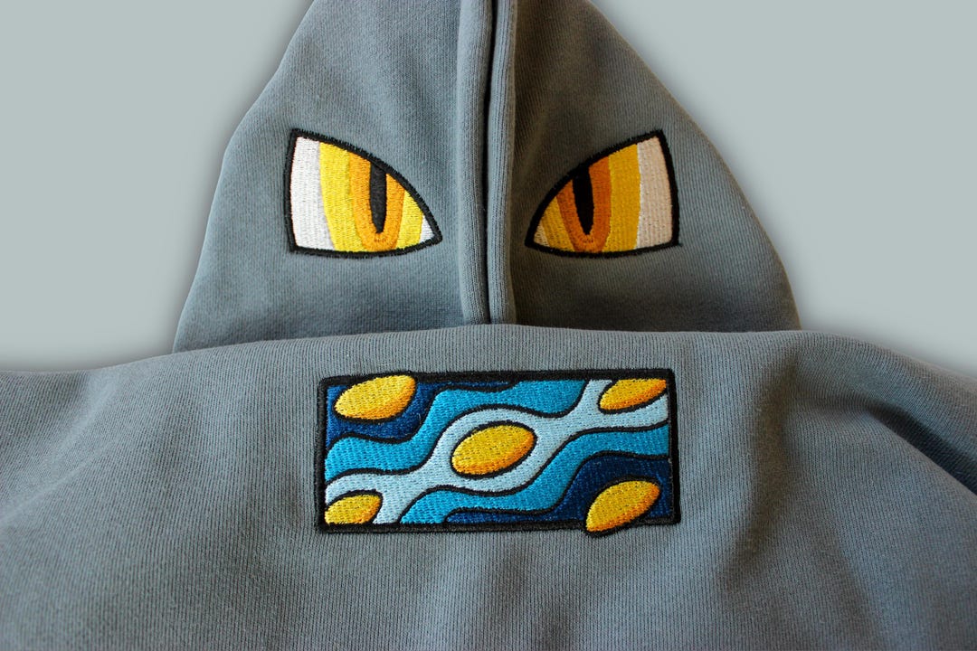 Ripple Heavyweight Embroidered Hoodie - Etsy
