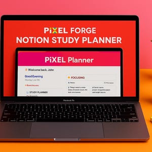 Planner di studio Notion / Modello di planner digitale per studenti / Monitoraggio esami / Lista cose da fare / Obiettivi accademici / Download immediato in PDF
