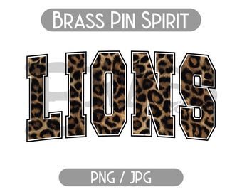 Lions Leopard Varsity Design - PNG, JPG, Digital Download