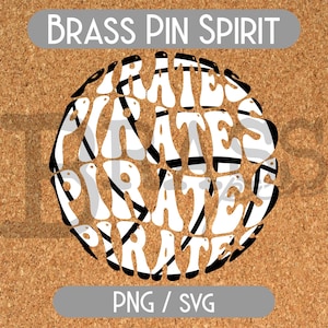 Pirates Retro Volleyball Designs: PNG, SVG, Digital Download