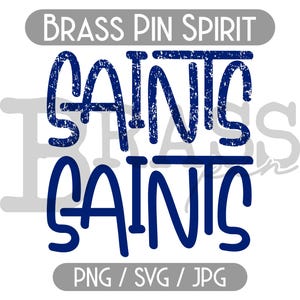 Saints Graffiti Design Bundle: Blue, White, Clean, Distressed, PNG, JPG, SVG, Instant Download