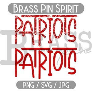 Patriots Graffiti Design Bundle: Red, White, Clean, Distressed, PNG, JPG, SVG, Instant Download