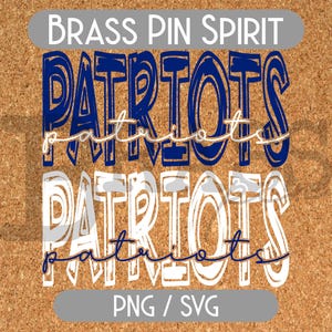 Patriots Scribble Designs: 2 Color Options, Blue & White, PNG, SVG, Digital Download